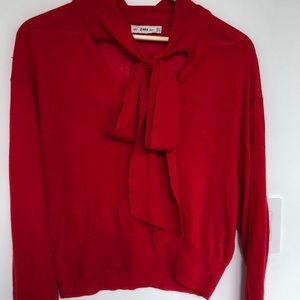Red Zara Knit Sweater